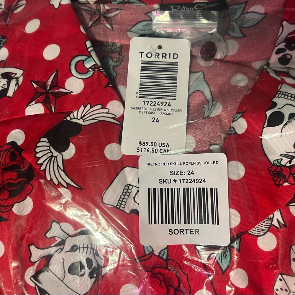 Torrid Red and Black Patterned Midi Dress - Picture 4 of 6